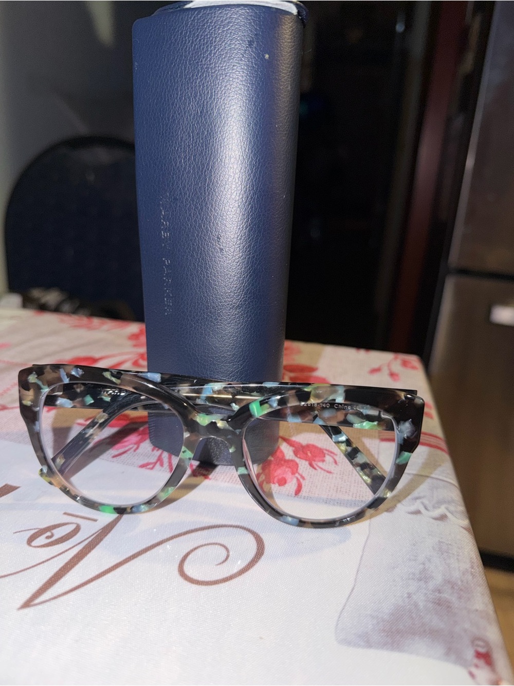 Tortoiseshell Cat Eye Glasses in Green & Black